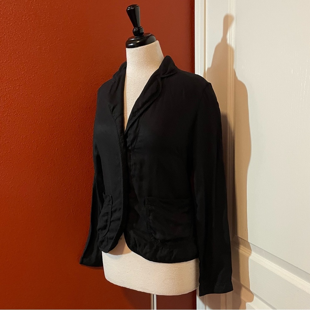 Prairie Underground Women’s Linen Blend Button Front Lagenlook Sport Blazer